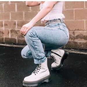 Dr. Martens White Combat Boots